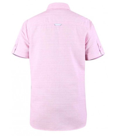 STRATFORD 1 Koszula męska krótki rękaw różowa duże rozmiary
